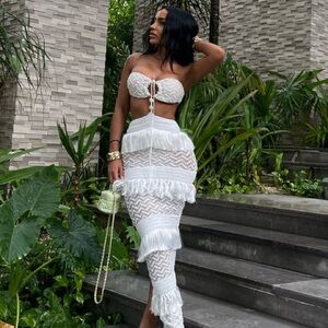 Fashion Nova White Maxi Dress